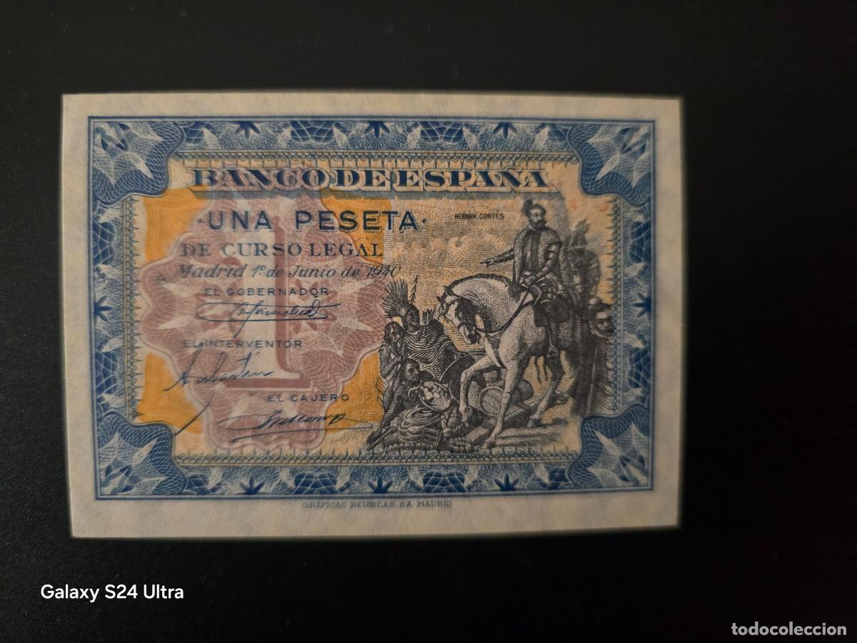 Billetes espa&ntilde;oles: 1 PESETA DE 1940.... SERIE A ....MUY ESCASO Y PRECIOSO......ES EL DE LAS FOTOS