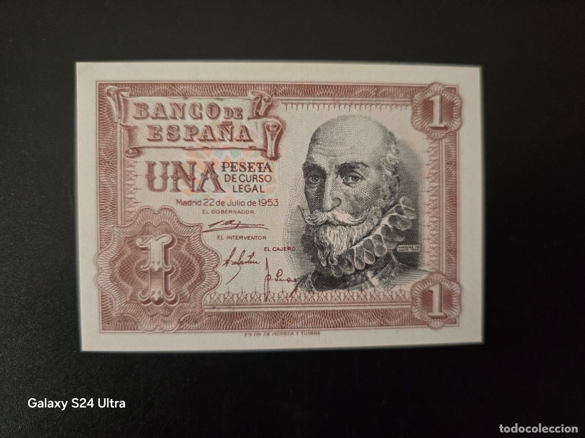 Billetes espa&ntilde;oles: 1 PESETA DE 1953.... SERIE 1G ....PRECIOSO.........ES EL DE LAS FOTOS