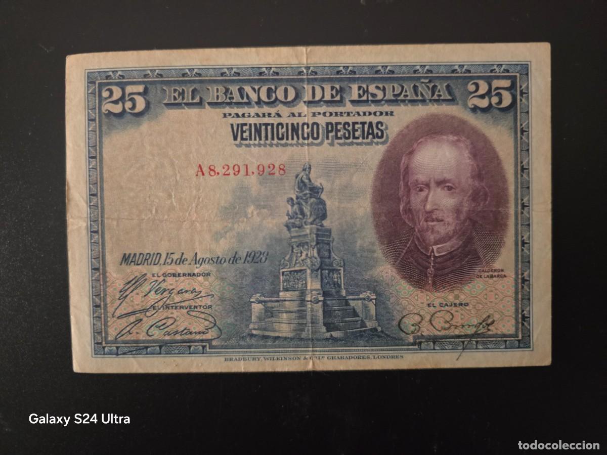 Billetes espa&ntilde;oles: 25 PESETAS DE 1928.... SERIE A....BONITO.....ES EL DE LAS FOTOS