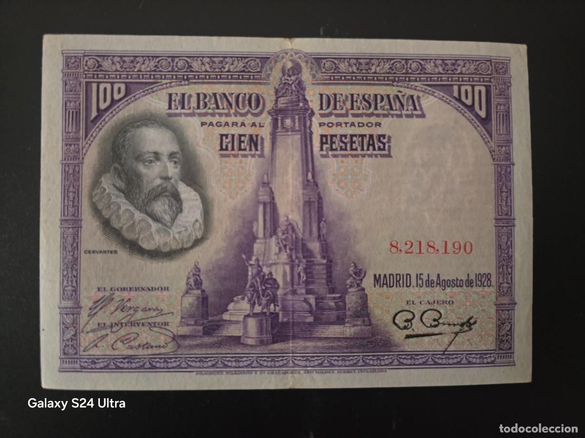 Billetes espa&ntilde;oles: 100 PESETAS DE 1928.... .SIN SERIE .....MUY BONITO .......ES EL DE LAS FOTOS