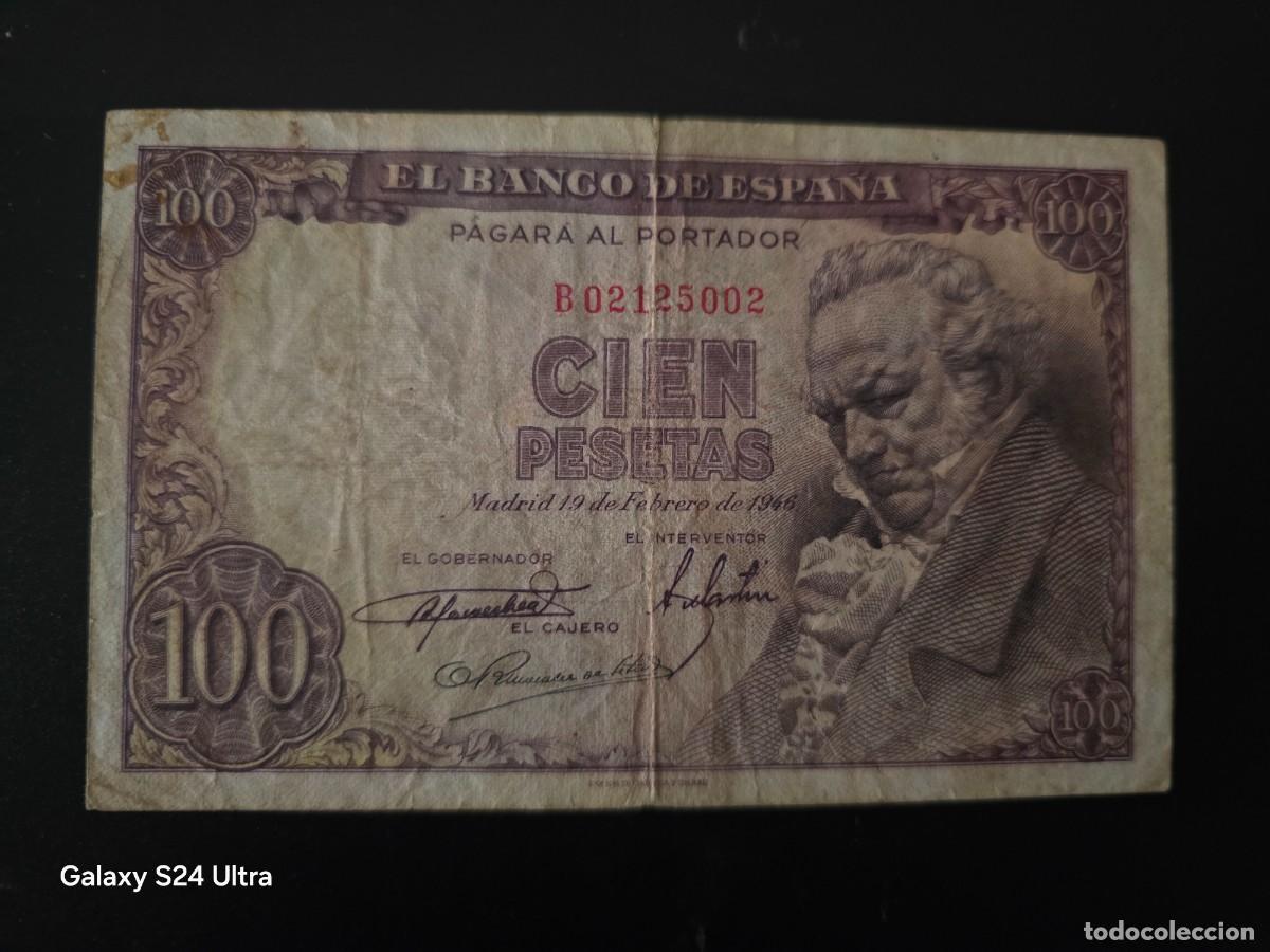 Billetes espa&ntilde;oles: 100 PESETAS DE 1946.... .SERIE B......ESCASO Y MUY BONITO.......ES EL DE LAS FOTOS
