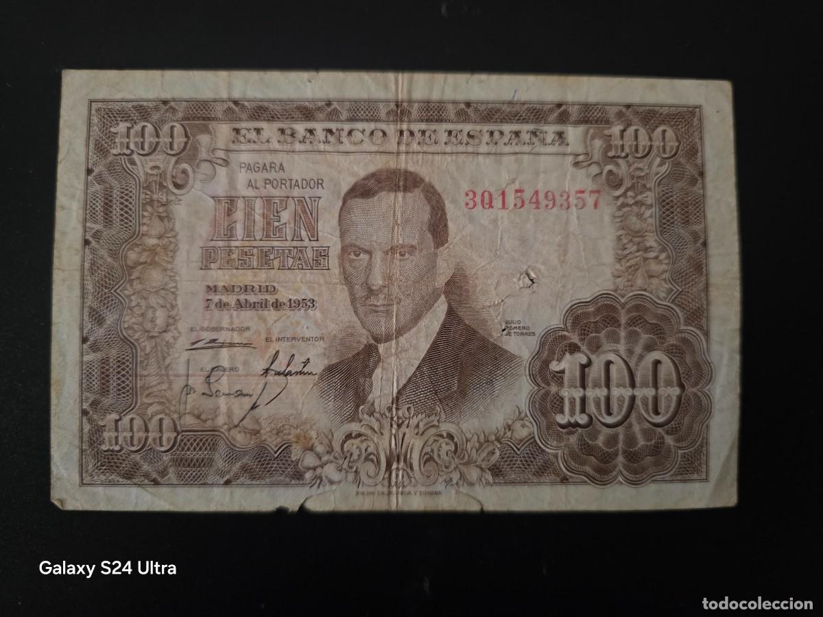 Billetes espa&ntilde;oles: 100 PESETAS DE 1953... .SERIE 3Q.......ES EL DE LAS FOTOS