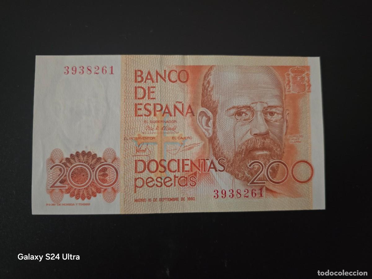 Billetes espa&ntilde;oles: 200 PESETAS DE 1980... .OJO SIN SERIE .....PRECIOSO.......ES EL DE LAS FOTOS