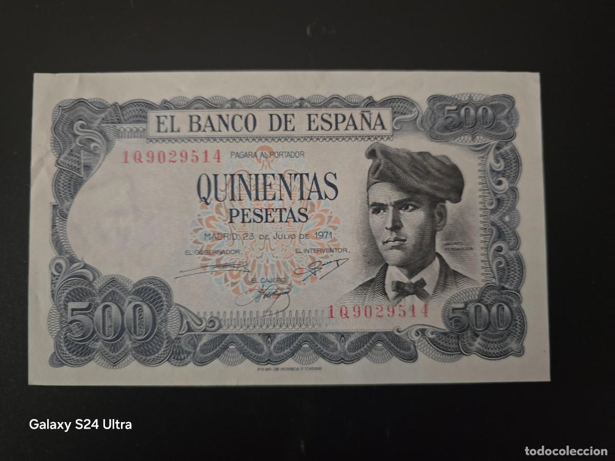 Billetes espa&ntilde;oles: 500 PESETAS DE 1971... . SERIE 1Q .....MUY BONITO.....ES EL DE LAS FOTOS