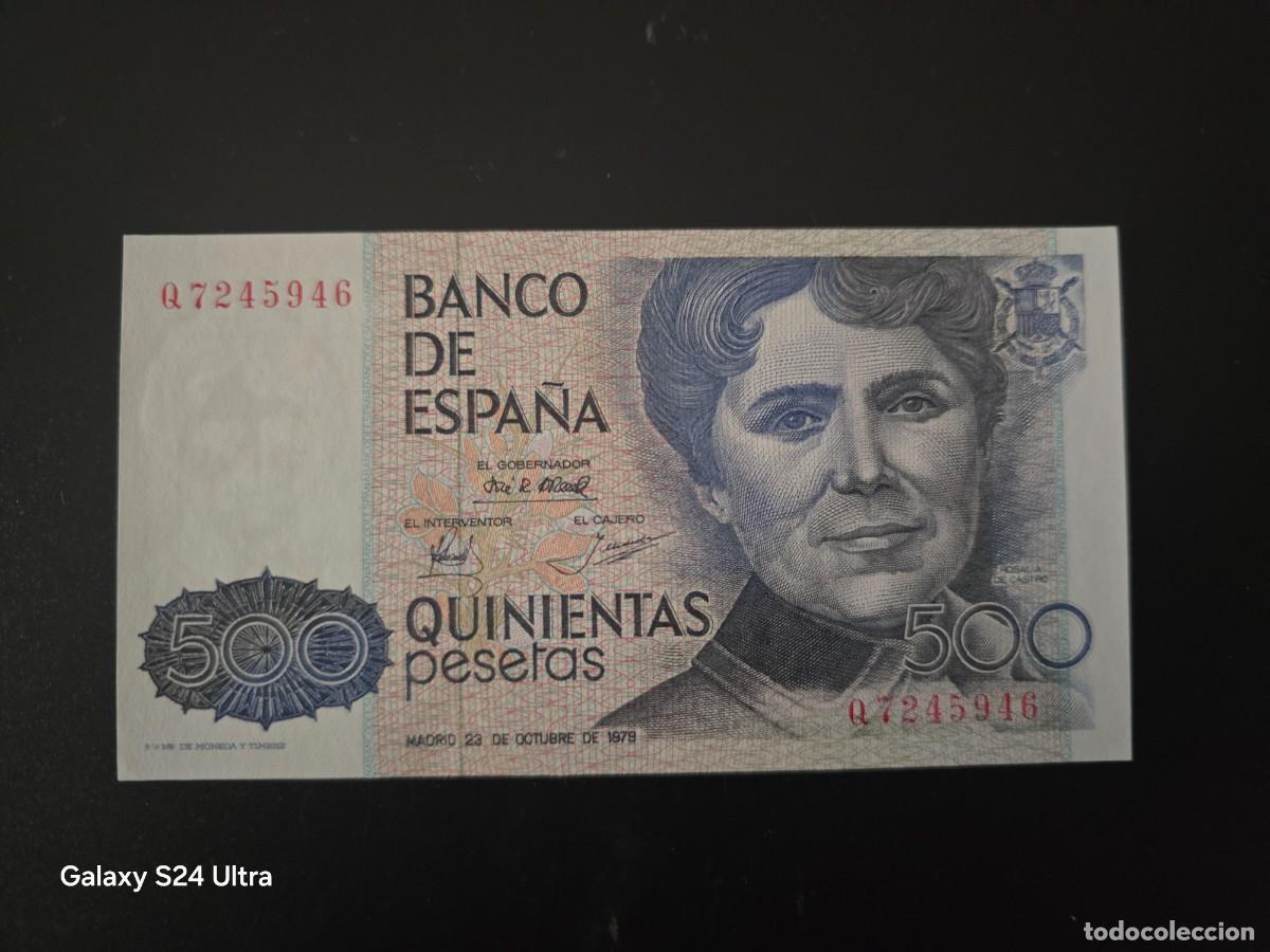Billetes espa&ntilde;oles: 500 PESETAS DE 1979... . SERIE Q .....PRECIOSO.....ES EL DE LAS FOTOS