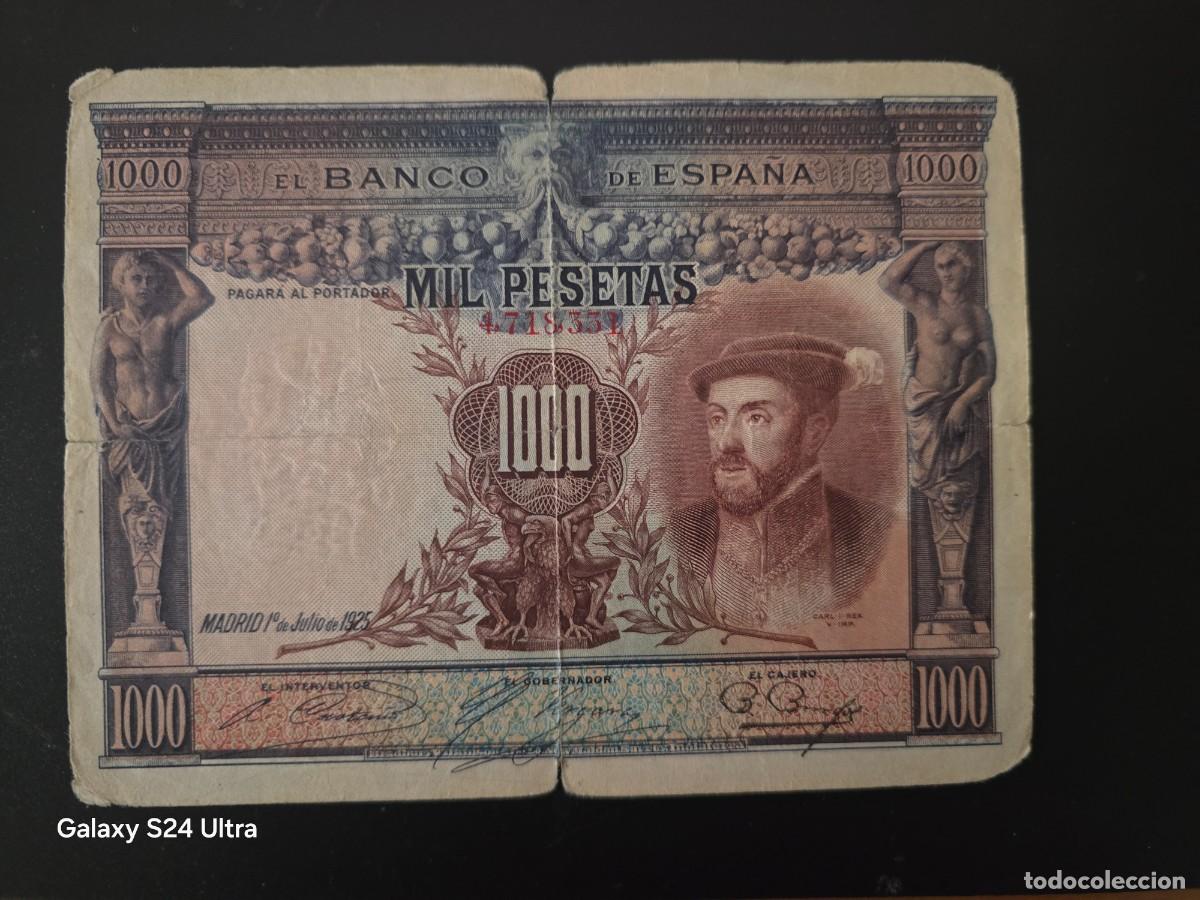 Billetes espa&ntilde;oles: 1000 PESETAS DE 1925... . SIN SERIE ......ES EL DE LAS FOTOS