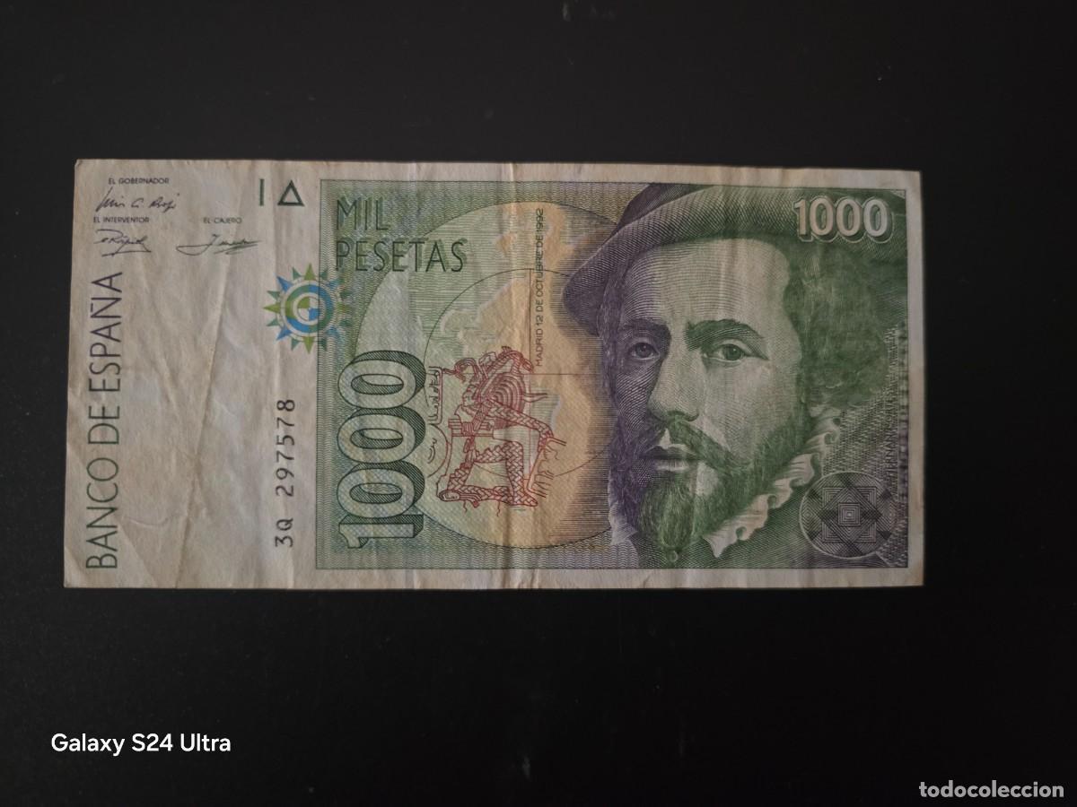 Billetes espa&ntilde;oles: 1000 PESETAS DE 1992.. . SERIE 3Q......ES EL DE LAS FOTOS