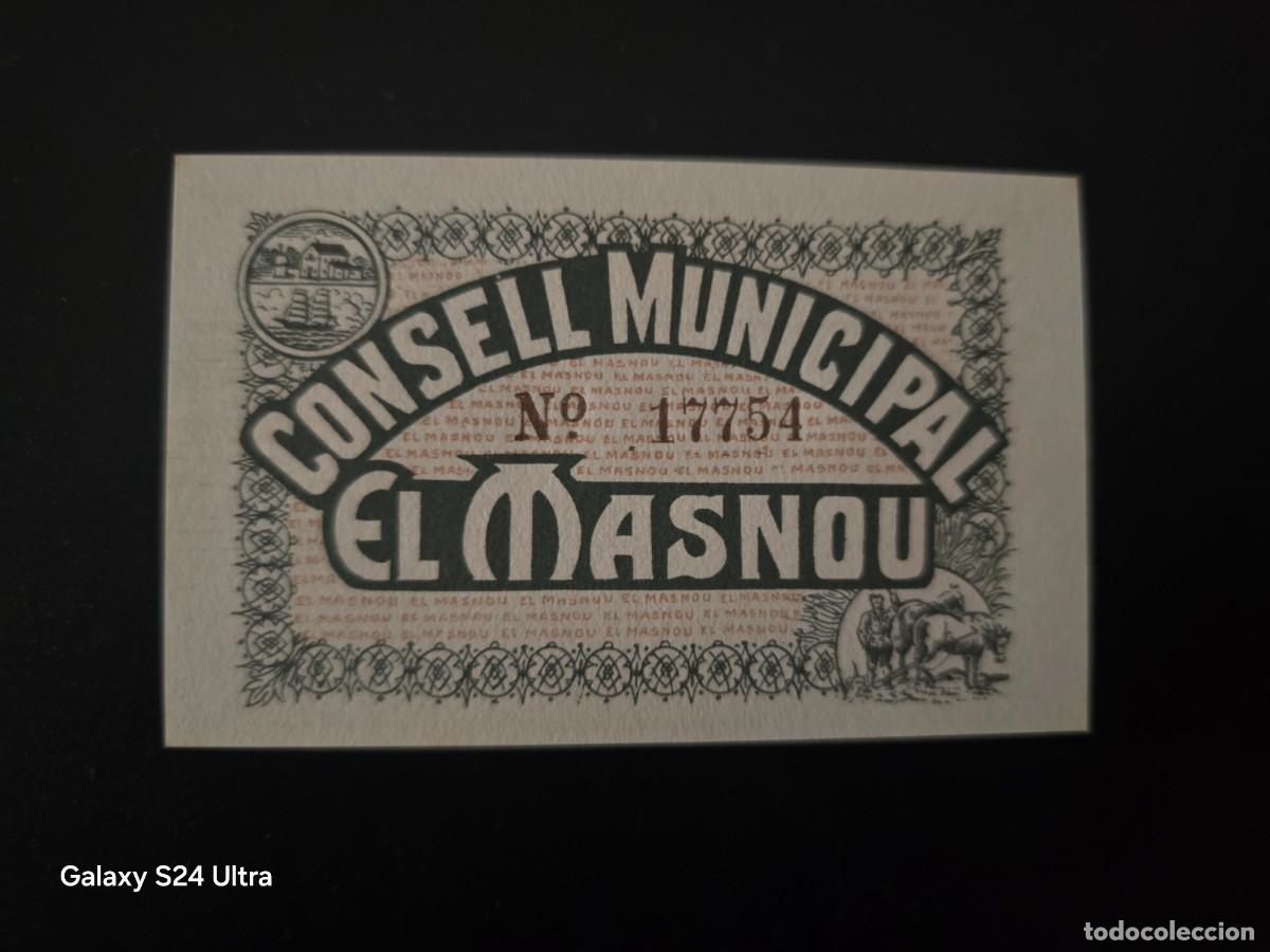 Billetes espa&ntilde;oles: 25 C&Eacute;NTIMOS DE 1937......CONSEJO MUNICIPAL EL MASNOU.....SIN CIRCULAR.....ES EL DE LAS FOTOS