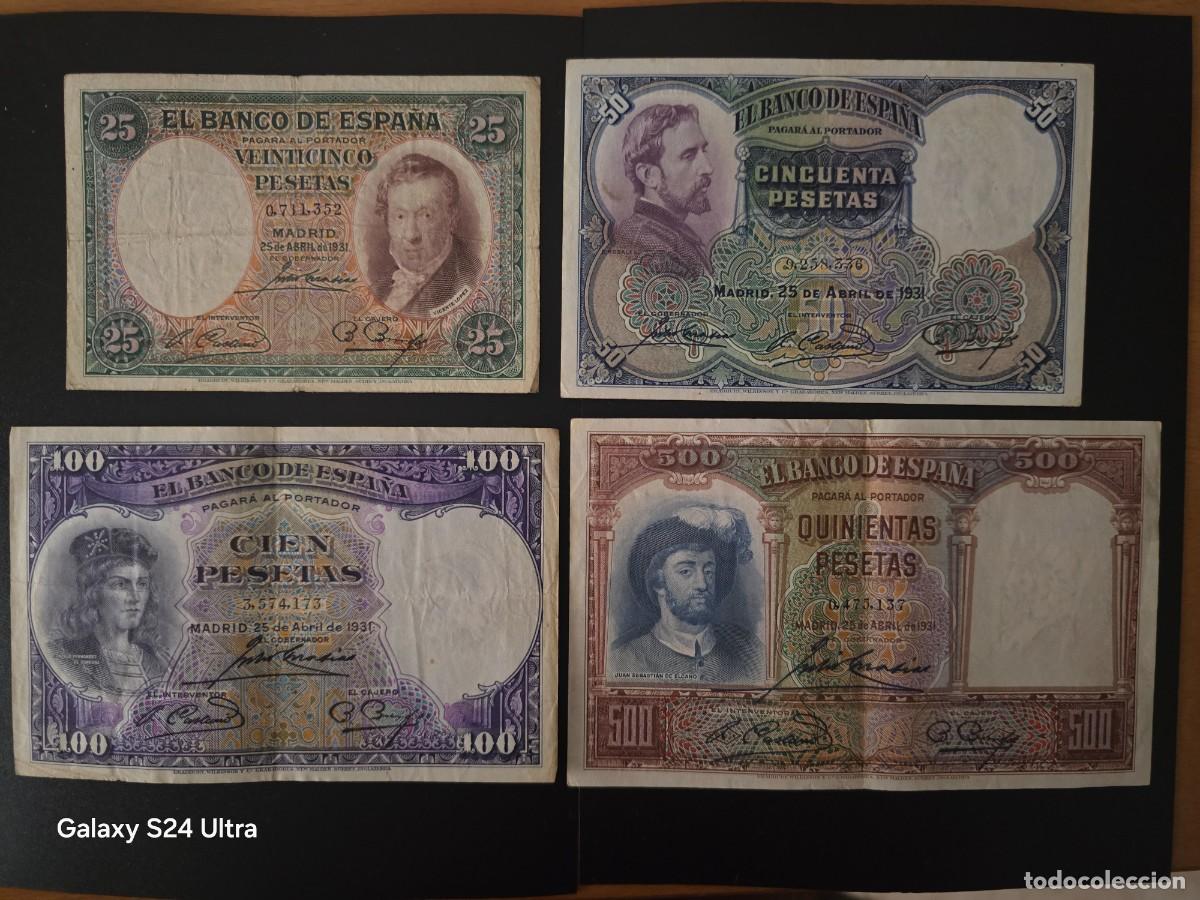 Billetes espa&ntilde;oles: LOTE DE 4 BILLETES DE 1931.....MUY BONITOS.....ES EL DE LAS FOTOS