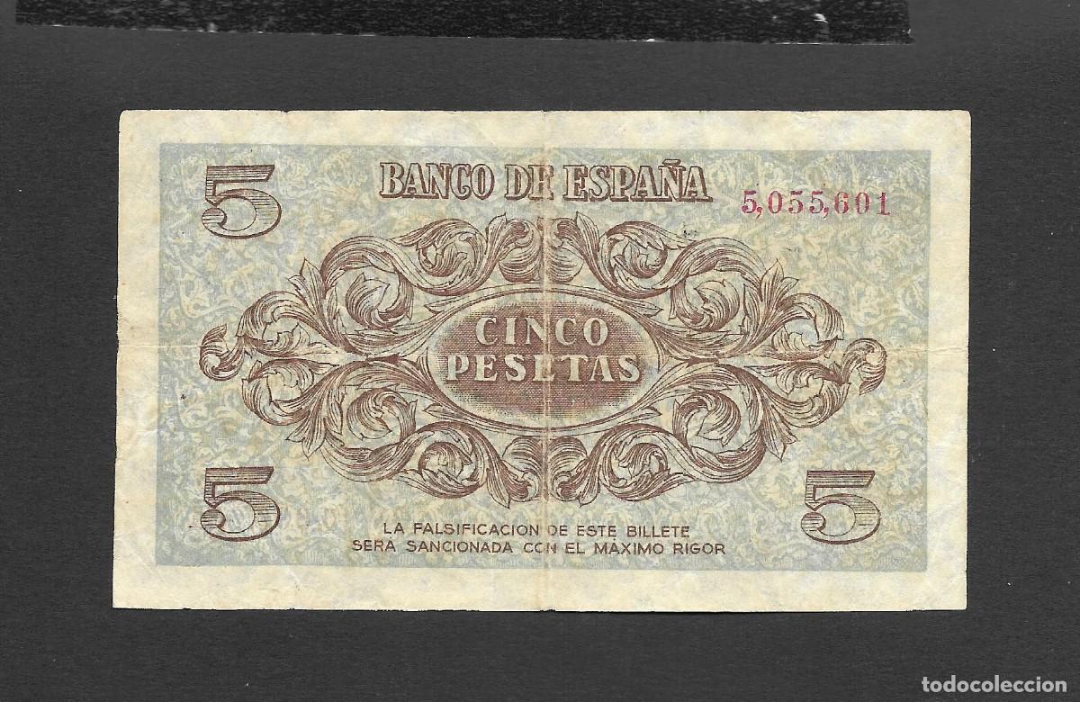 Billetes espa&ntilde;oles: 5 PESETAS 1936 SIN SERIE MBC - Foto 2