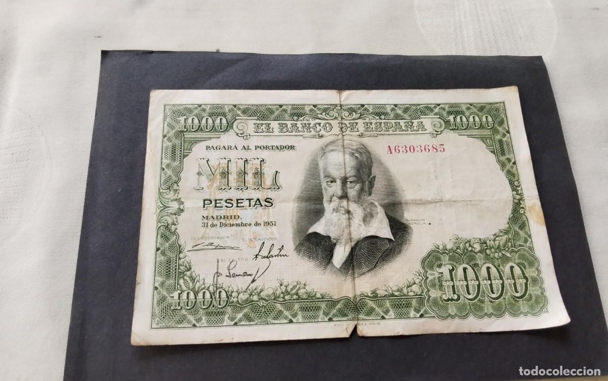 Billetes espa&ntilde;oles: BILLETE DE 1000 PTS A&Ntilde;O 1951 &rdquo;JOAQUIN SOROLLA&rdquo; , CIRCULADO
