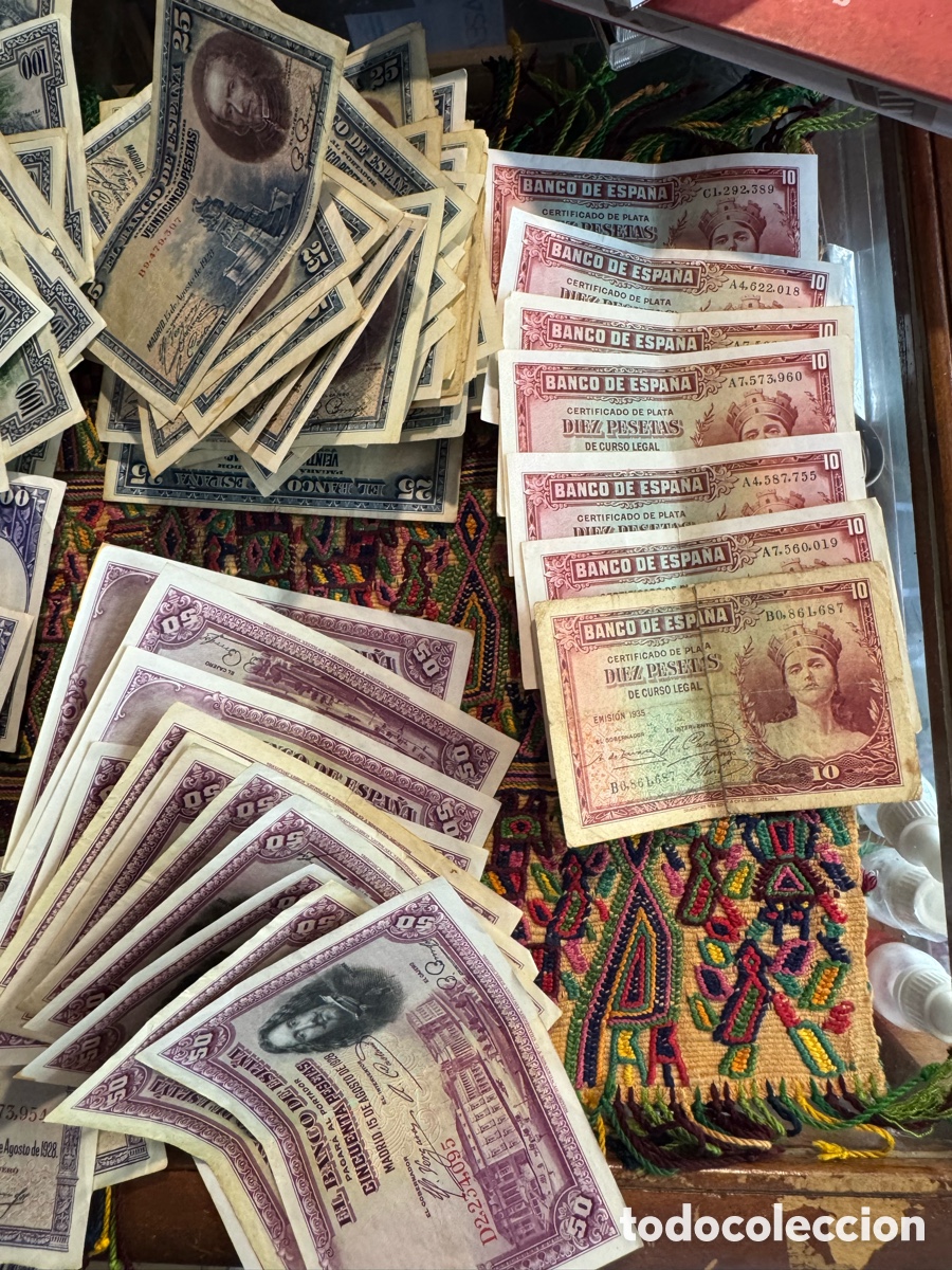 Billetes espa&ntilde;oles: Lote de 92 billetes de pesetas antiguas Espa&ntilde;a