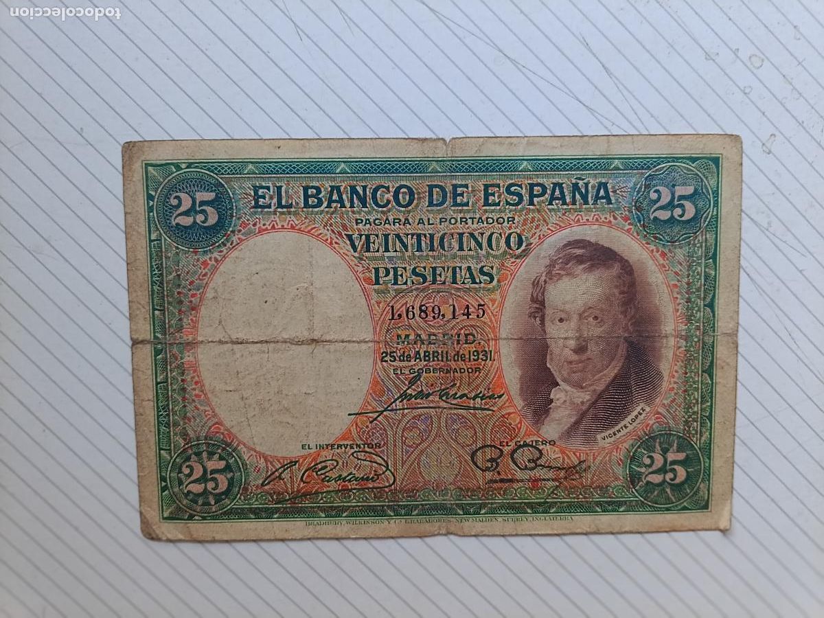 Billetes espa&ntilde;oles: BILLETE DE 25 PESETAS DE 1931