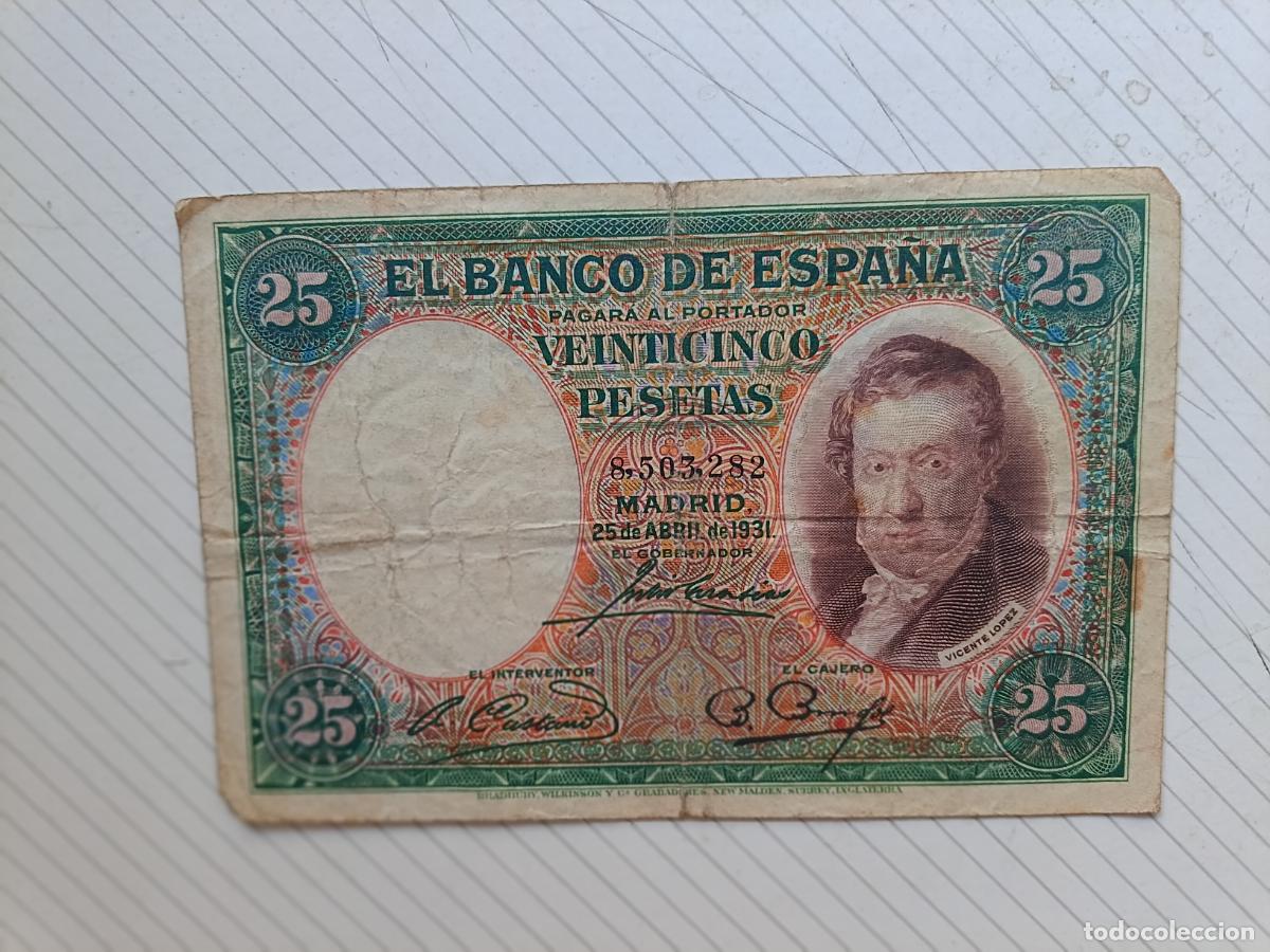 Billetes espa&ntilde;oles: BILLETE DE 25 PESETAS DE 1931