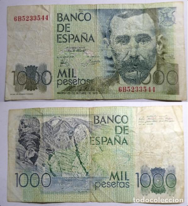 Billetes espa&ntilde;oles: Billete de 1000 Pesetas 1979 ,Benito P&eacute;rez Galdos , circulado