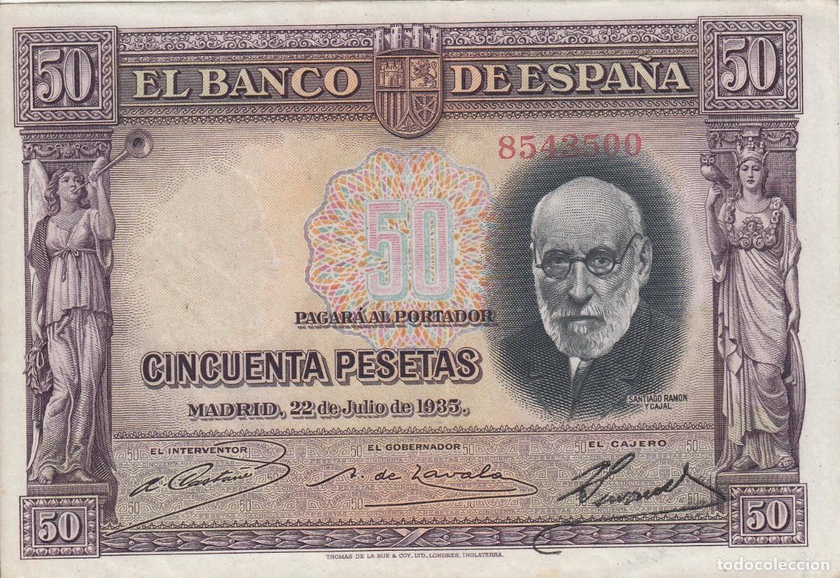 Billetes espa&ntilde;oles: BILLETE BANCO DE ESPA&Ntilde;A - 50 PESETAS - 1935