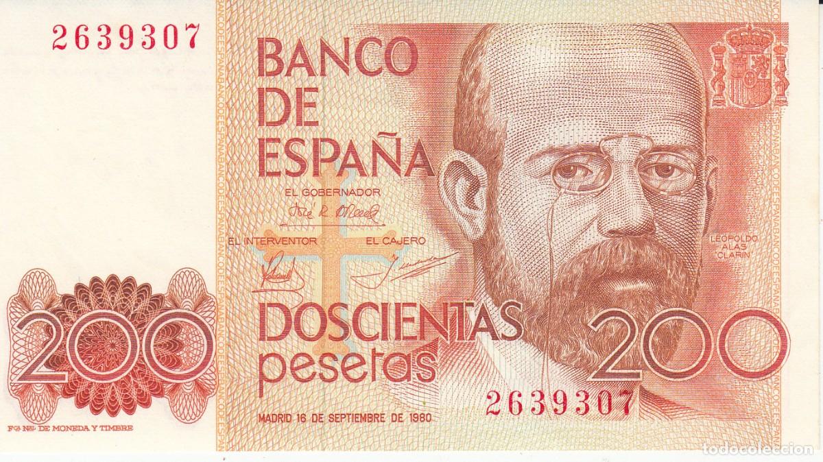 Billetes espa&ntilde;oles: BILLETE BANCO DE ESPA&Ntilde;A - 200 PESETAS- 1980 SIN SERIE -- SIN CIRCULAR--