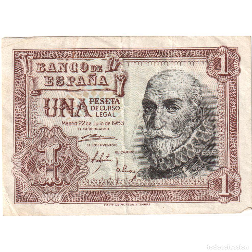 Billetes espa&ntilde;oles: [#1291884] Espa&ntilde;a, 1 Peseta, 1953-07-22, EBC