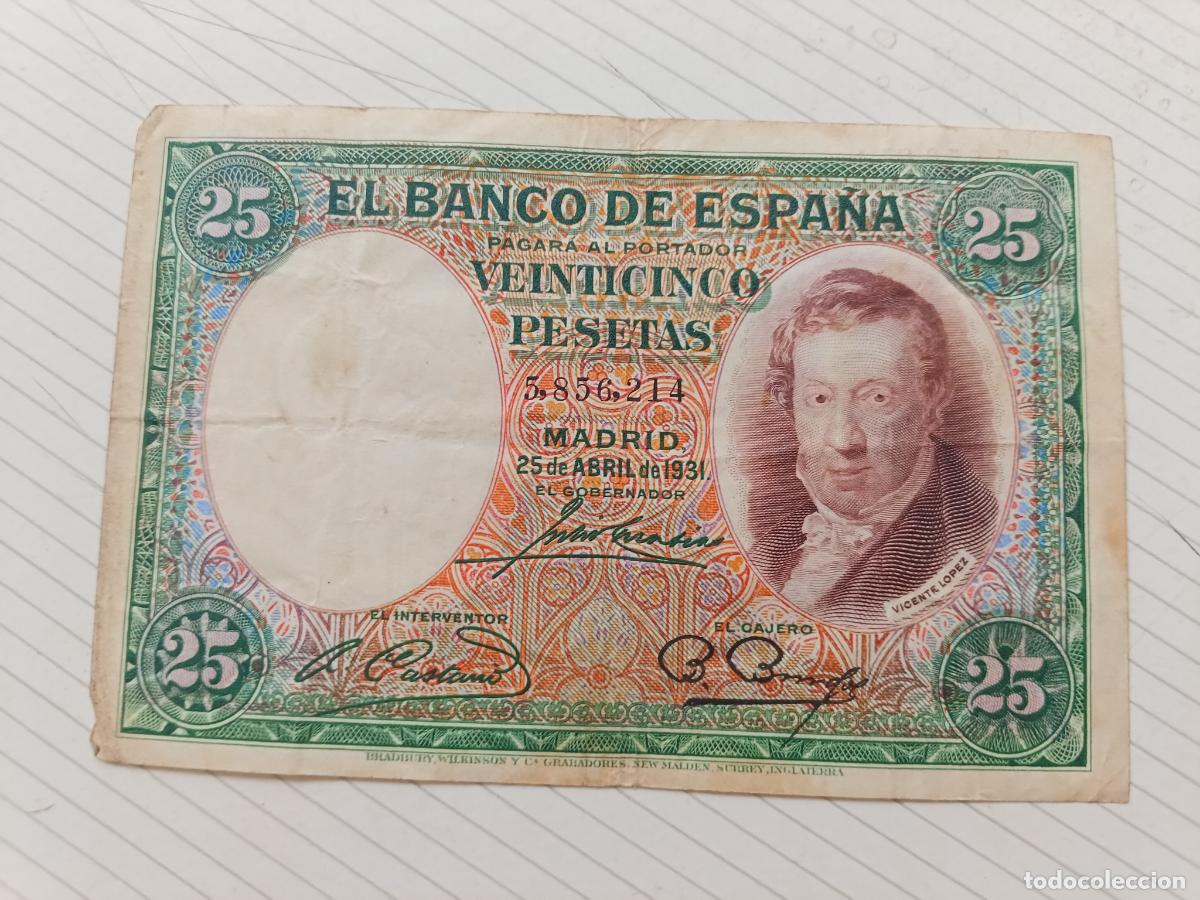 Billetes espa&ntilde;oles: BILLETE 25 PESETAS 1931