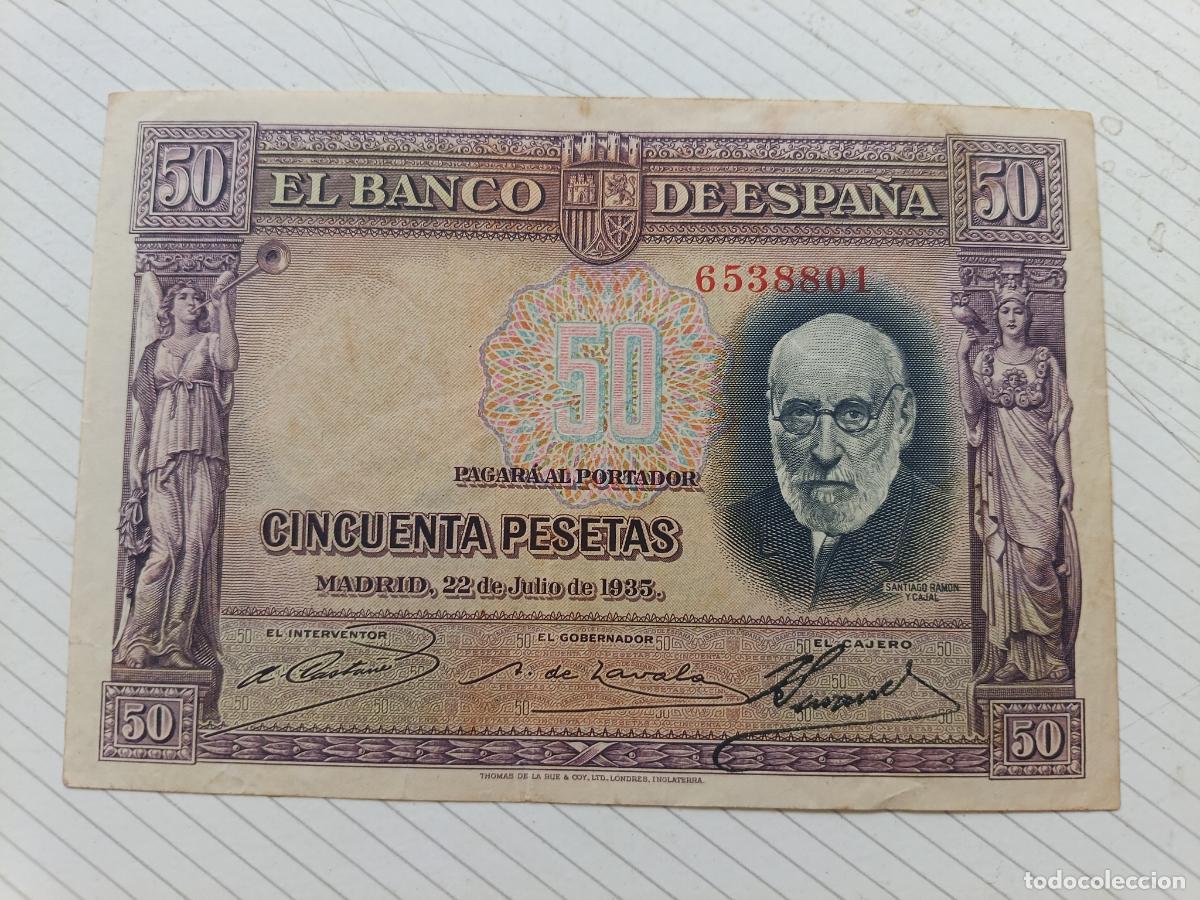 Billetes espa&ntilde;oles: BILLETE 50 PESETAS 1935 SIN SERIE