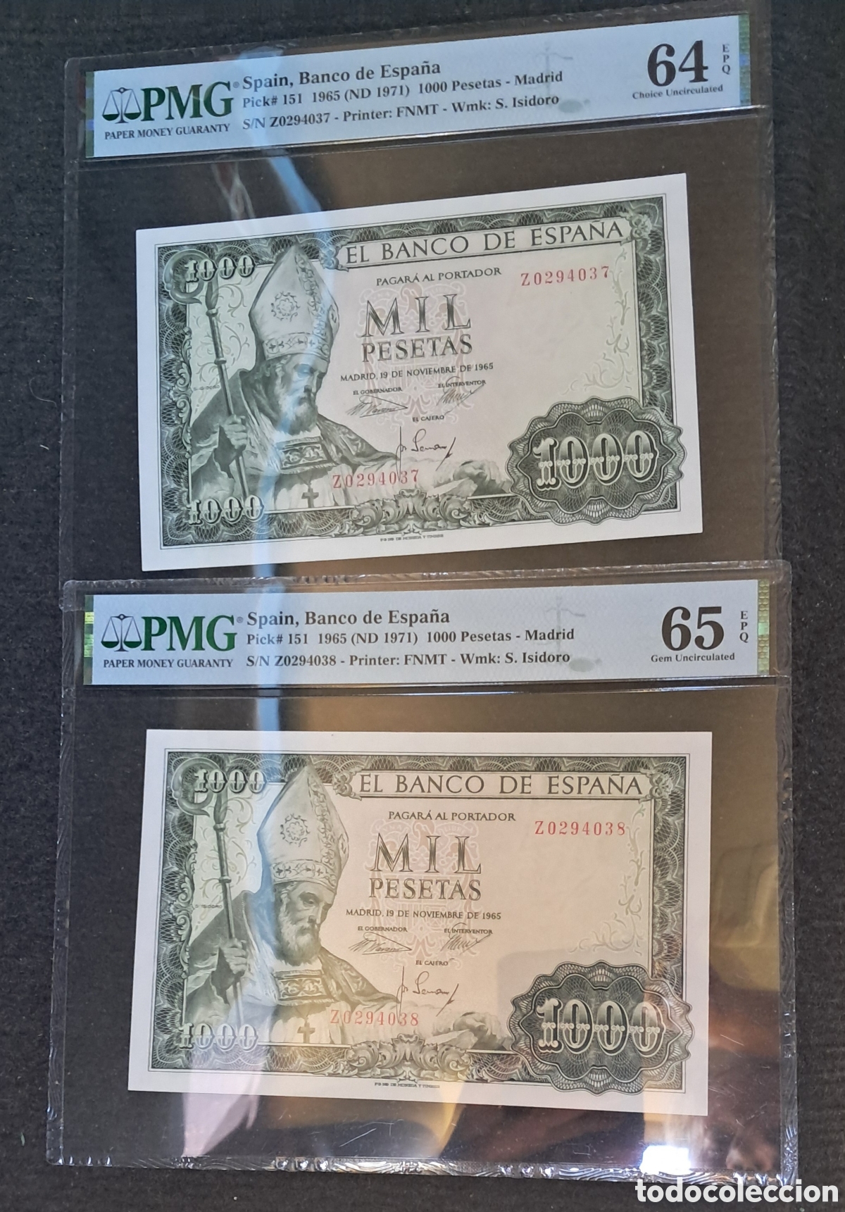 Billetes espa&ntilde;oles: Billetes 1000 pesetas 1965