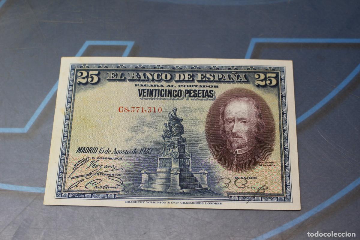 Billetes espa&ntilde;oles: 02. Billete de 25 Pesetas 1928 (veinticinco pesetas). C8,371,310.