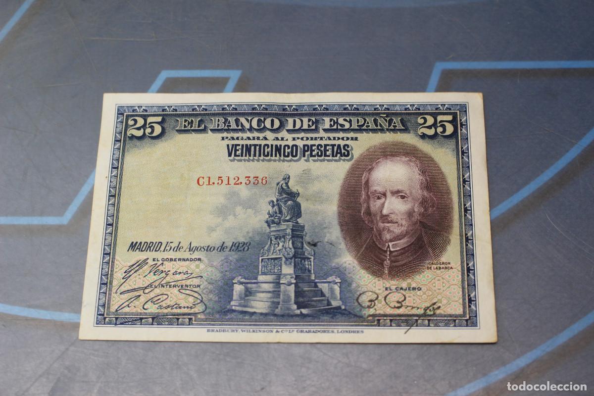 Billetes espa&ntilde;oles: 01. Billete de 25 Pesetas 1928 (veinticinco pesetas). C1,512,336.