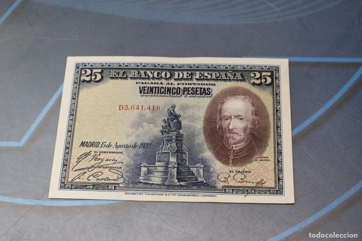 Billetes espa&ntilde;oles: 03. Billete de 25 Pesetas 1928 (veinticinco pesetas). D3,641,418.
