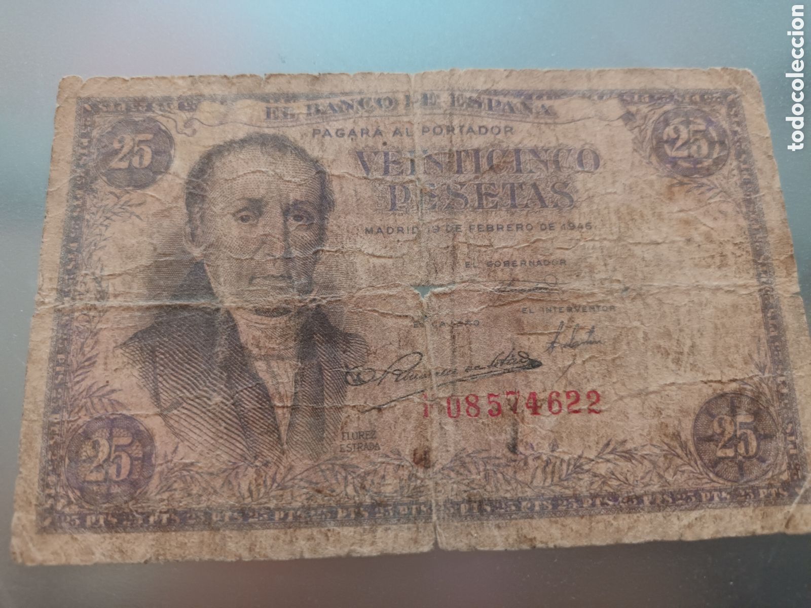 Billetes espa&ntilde;oles: BILLETE DE 25 PESETAS DE FEBRERO DE 1946