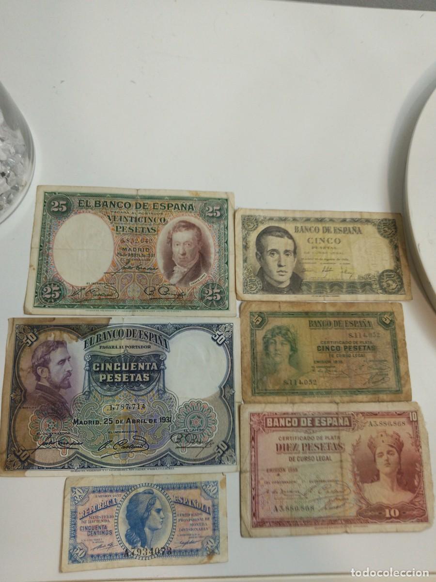 Billetes espa&ntilde;oles: 6 billetes espa&ntilde;oles de 1931 a 1951