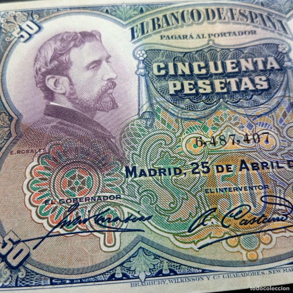 Billetes espa&ntilde;oles: ⚜️ &Ntilde;09X14C. 50 pesetas 25 de abril de 1931. Rosales. Buen ejemplar