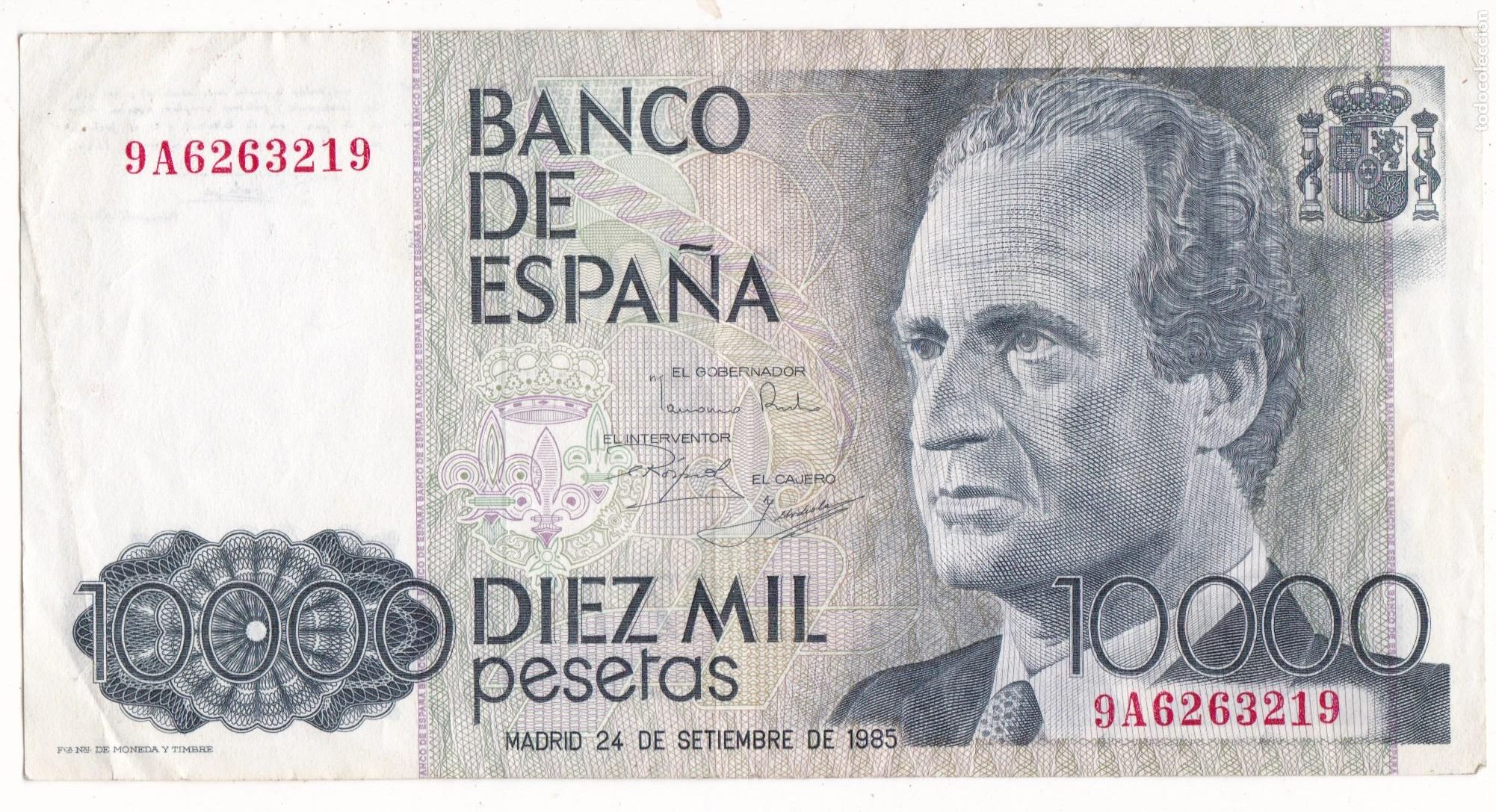 Billetes espa&ntilde;oles: F6-4- BILLETE 10.000 Ptas 1985