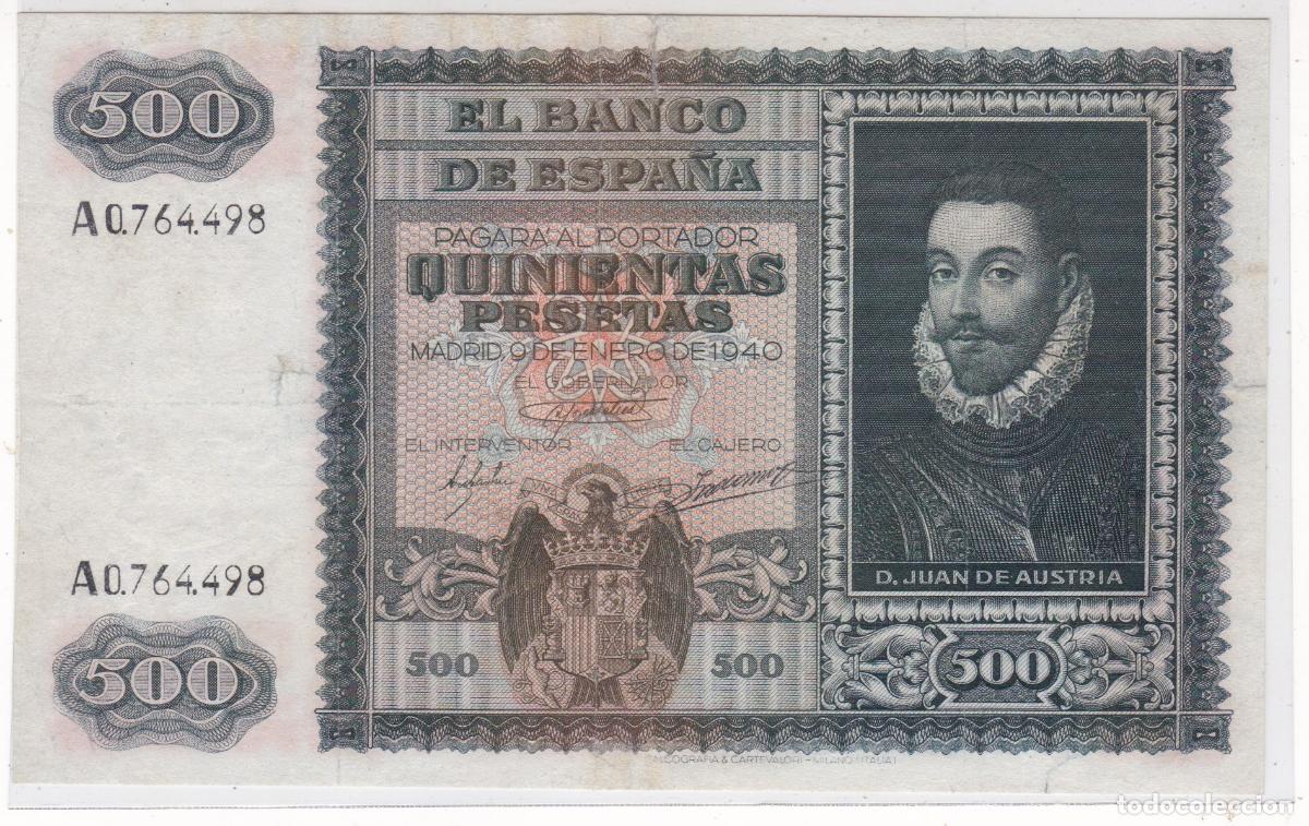 Billetes espa&ntilde;oles: F6-6- BILLETE 500 Ptas 1940