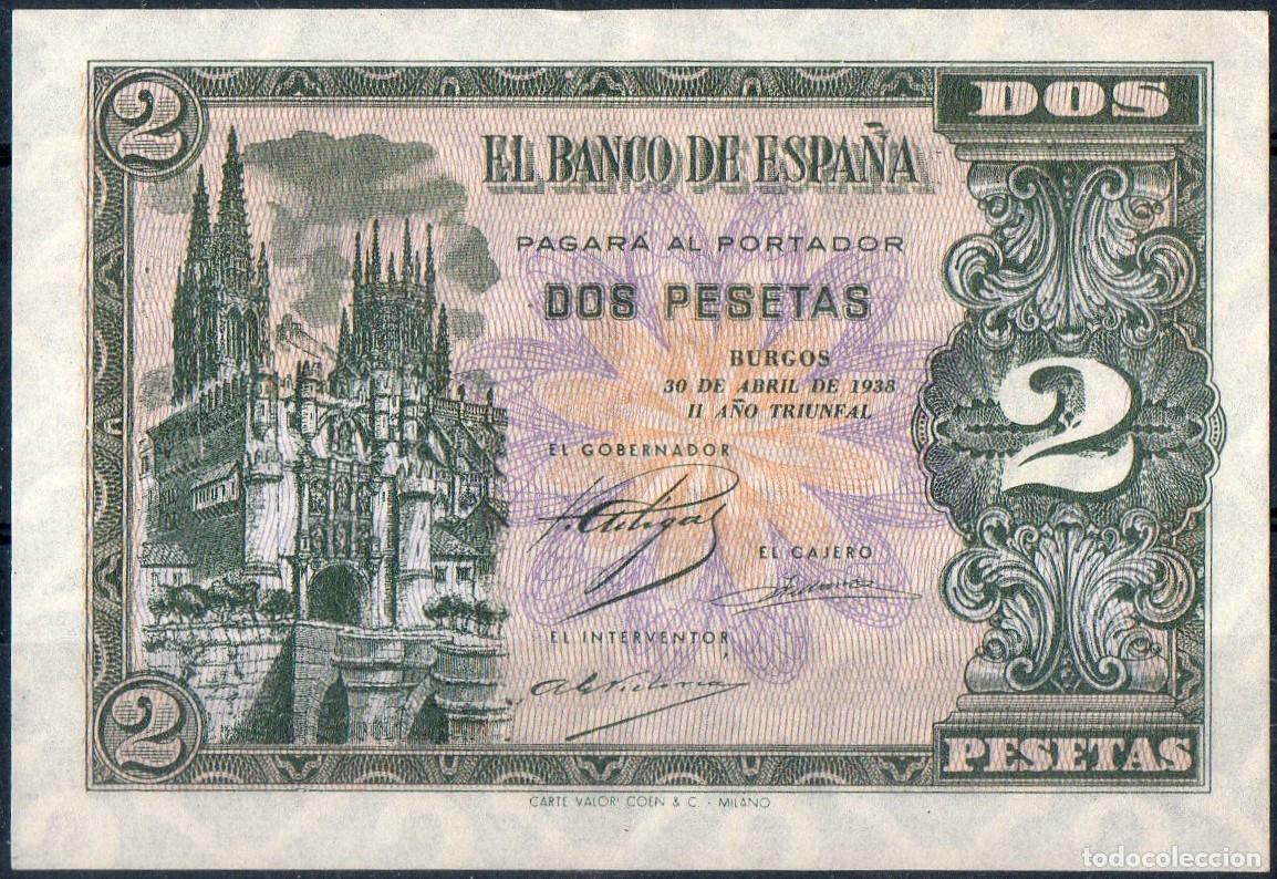 Notas espanholas: Billete Burgos 2 pesetas