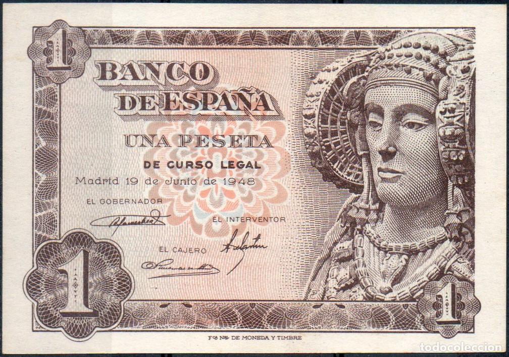 Billetes espa&ntilde;oles: Billete Banco Espa&ntilde;a 1 pta. 1948