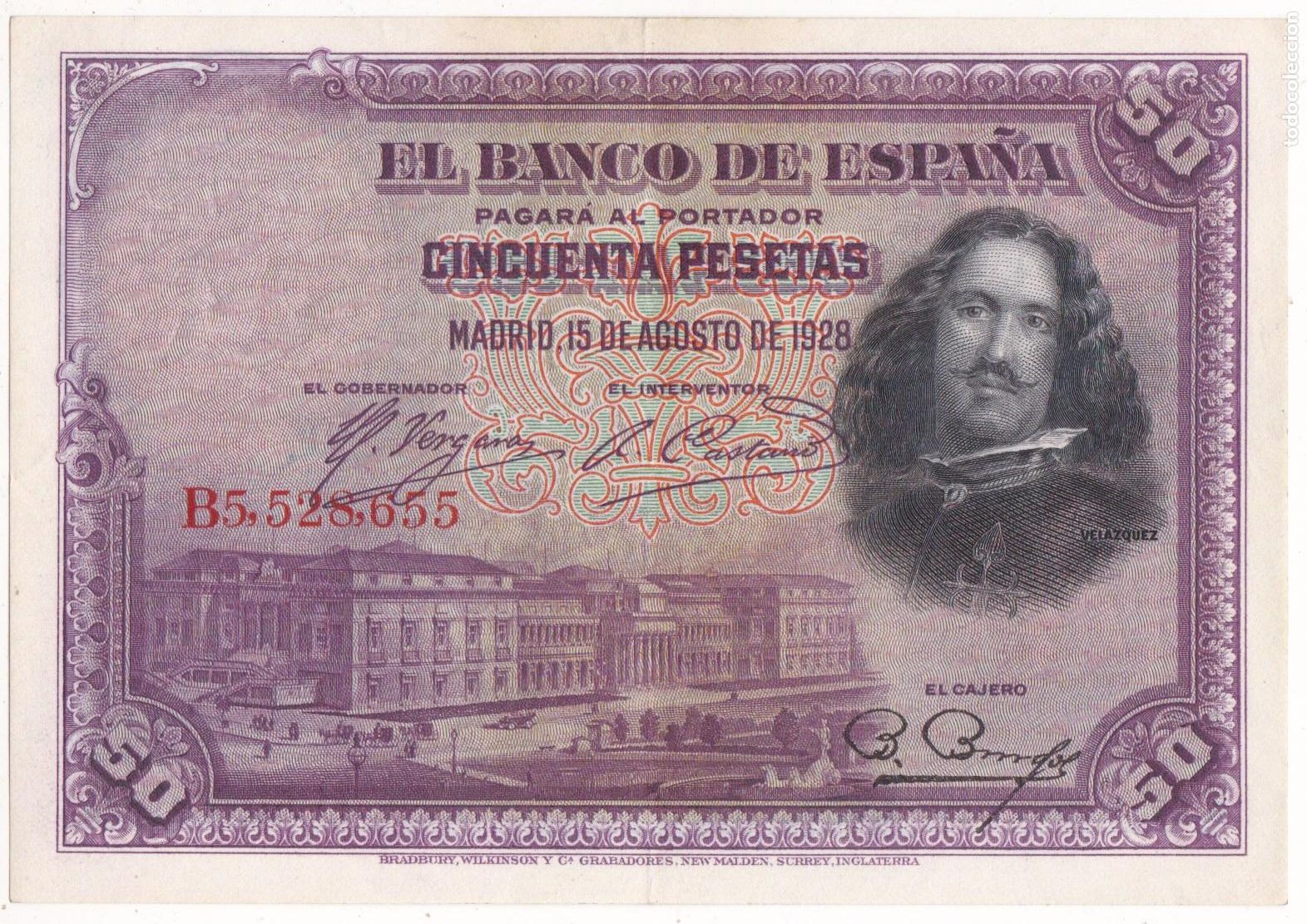 Billetes espa&ntilde;oles: F6-19- BILLETE 50 Pesetas 1928.