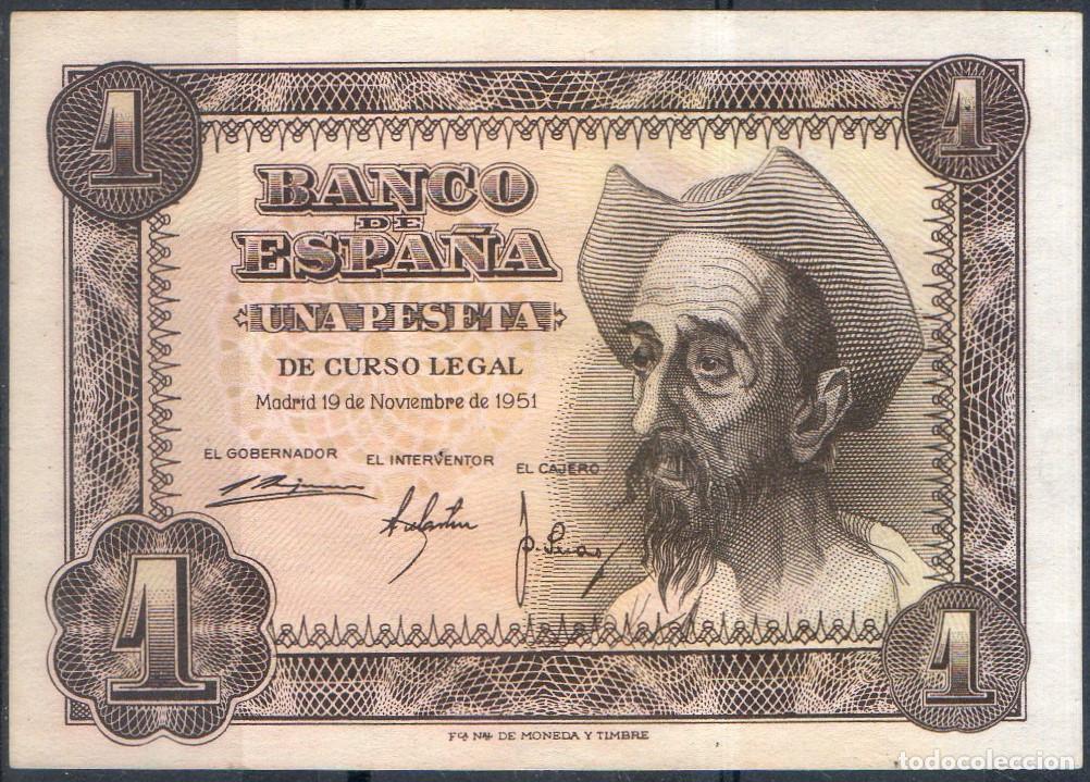 Billetes espa&ntilde;oles: Billete Banco Espa&ntilde;a 1 pta. 1951