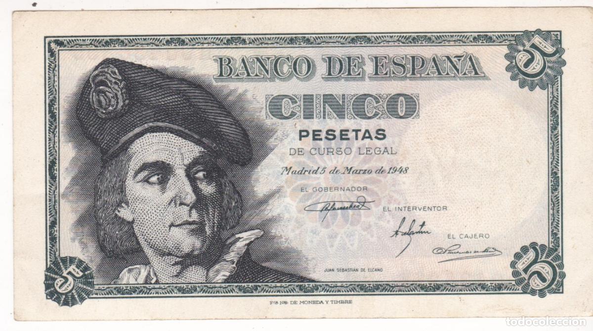 Billetes espa&ntilde;oles: F6-26- BILLETE 5 Pesetas 1948