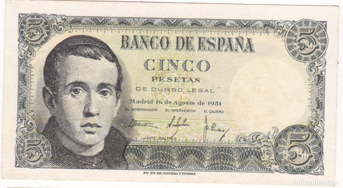 Billetes espa&ntilde;oles: F6-29- BILLETE 5 Pesetas 1951