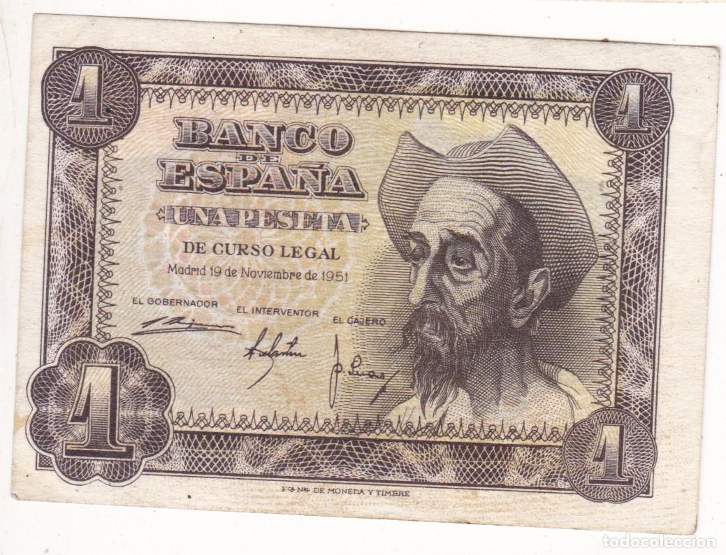 Billetes espa&ntilde;oles: F6-32- BILLETE 1 Peseta 1951