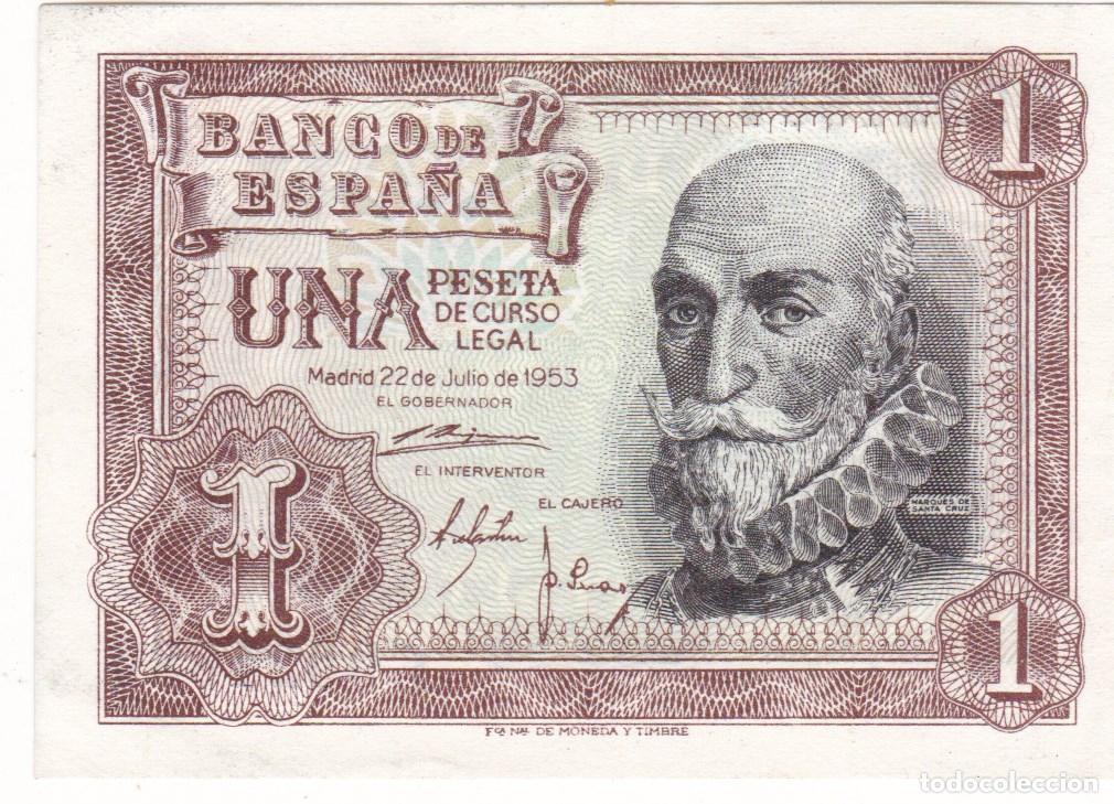 Billetes espa&ntilde;oles: F6-33- BILLETE 1 Peseta 1953