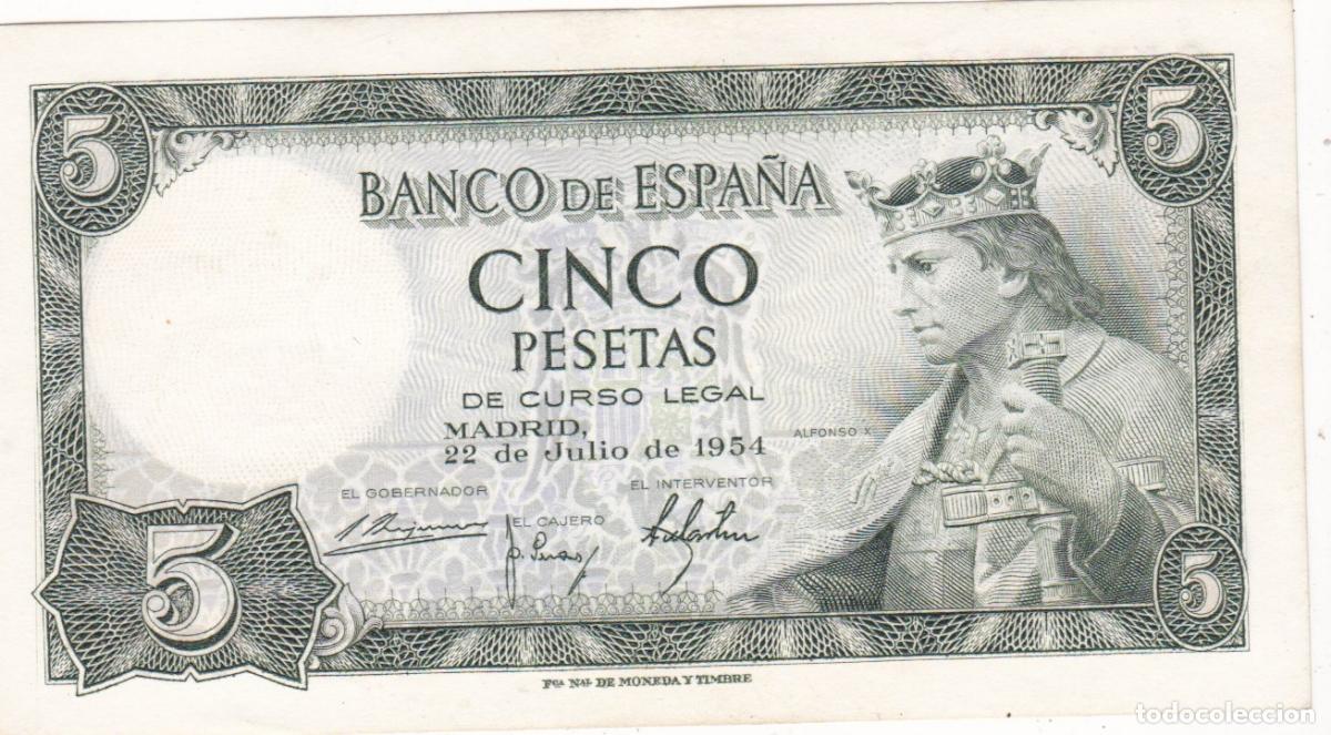 Billetes espa&ntilde;oles: F6-34- BILLETE 5 Pesetas 1954
