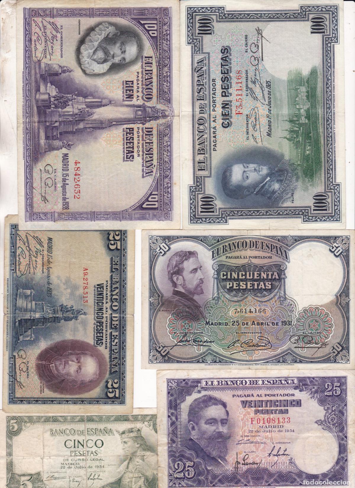 Billetes espa&ntilde;oles: F6-39- LOTE BILLETES ESPA&Ntilde;A