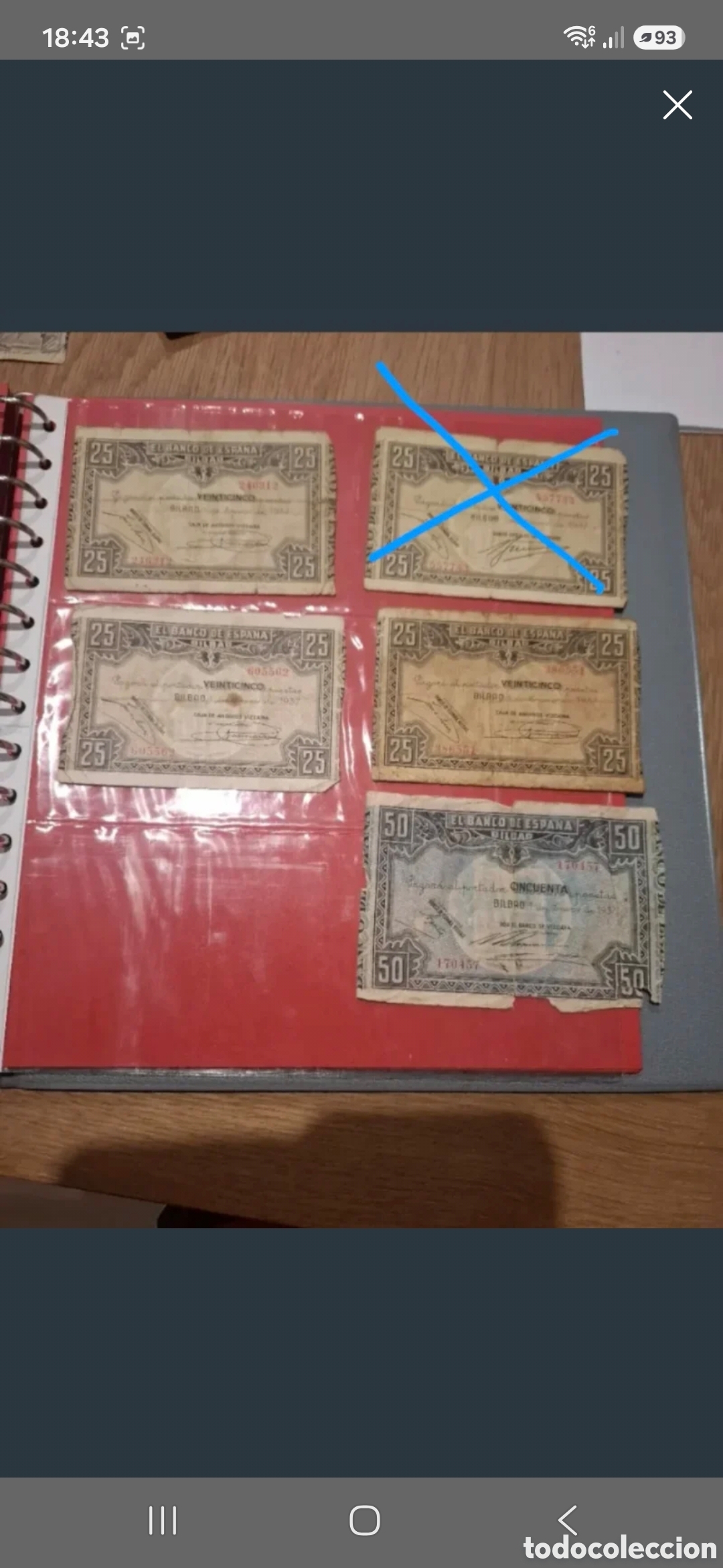 Billetes espa&ntilde;oles: Papeles Fianzas El Banco de Espa&ntilde;a 25 y 50 Pesetas
