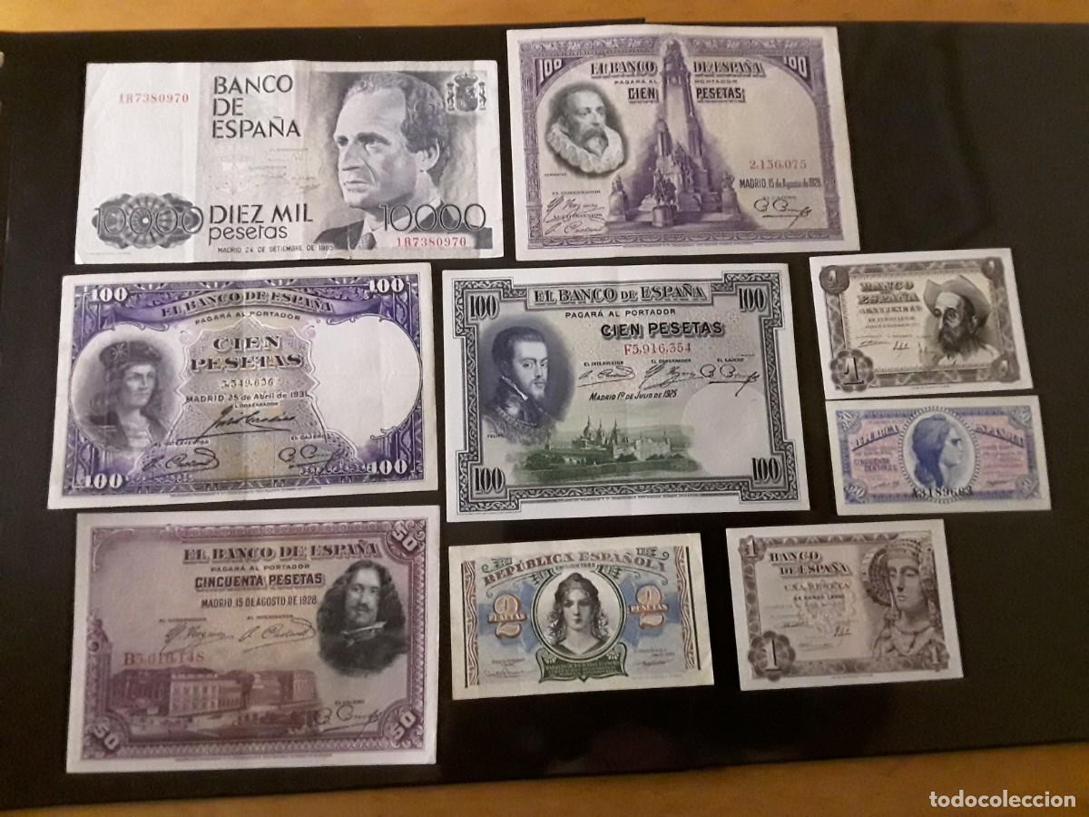 Billetes espa&ntilde;oles: ESPA&Ntilde;A - LOTE 9 BILLETES DIFERENTES.