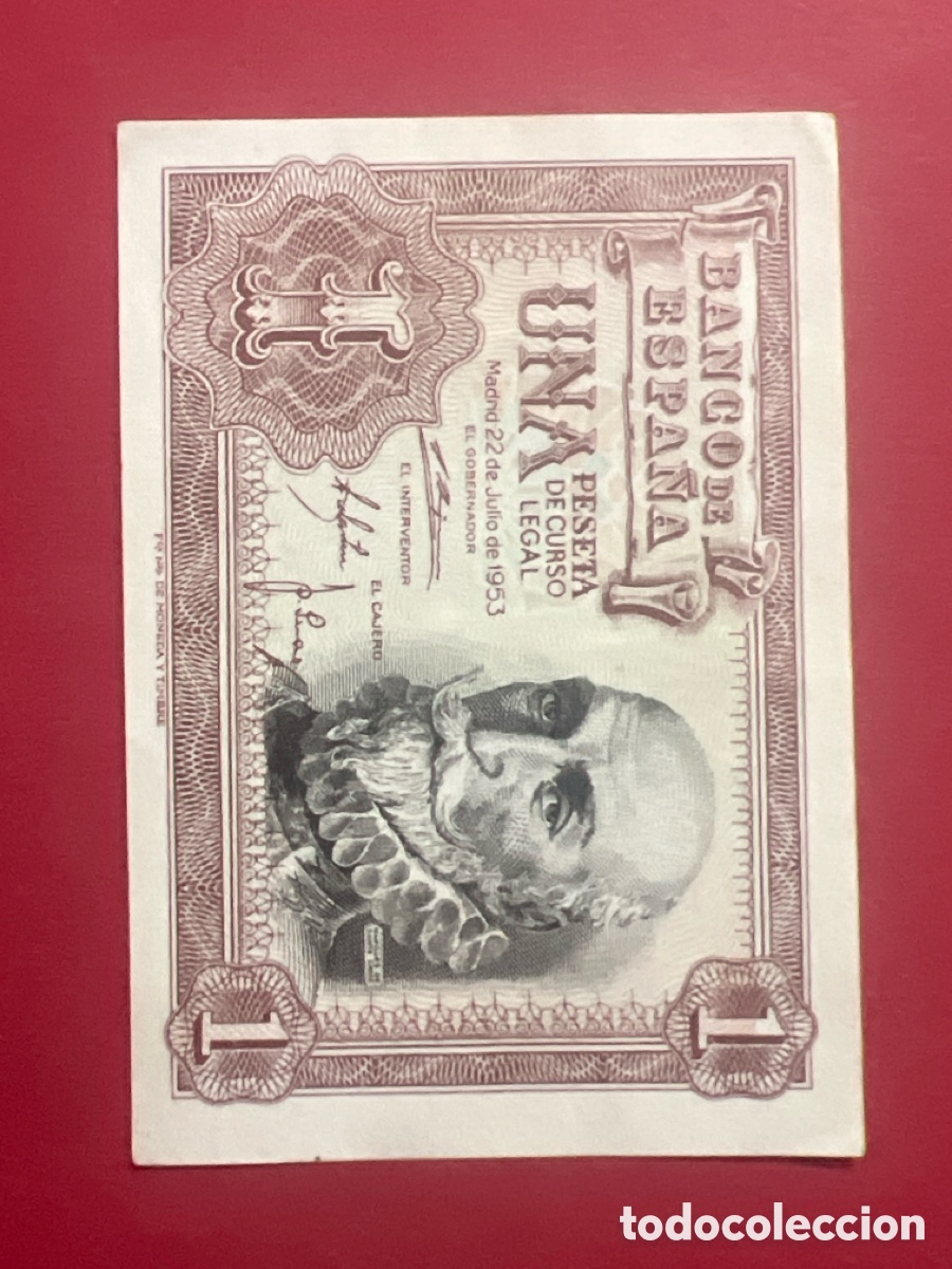 Billetes espa&ntilde;oles: 106B. BILLETE ESPA&Ntilde;A A&Ntilde;O 1953 BANCO DE ESPA&Ntilde;A 1 UNA PESETA