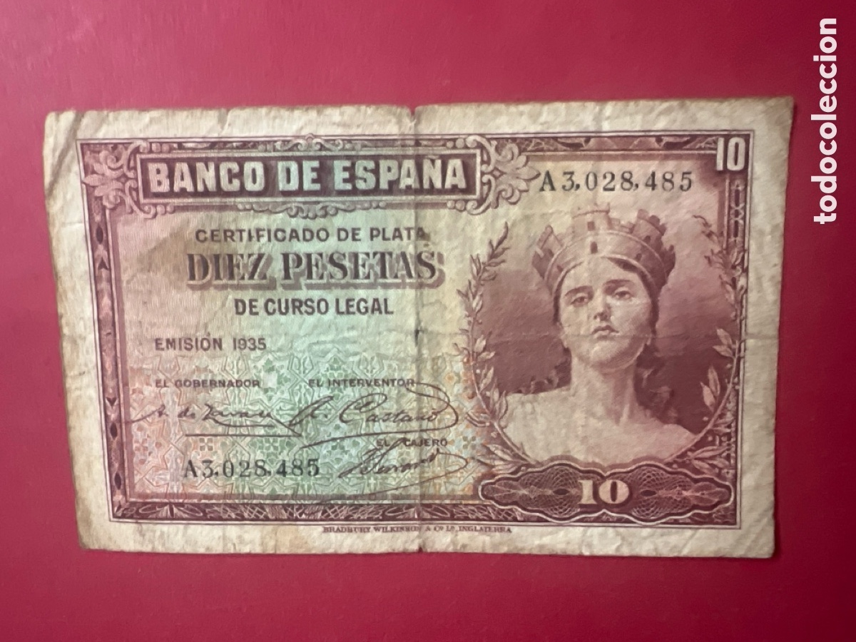 Billets espagnols: 157B. BILLETE DE 10 PESETAS 1935