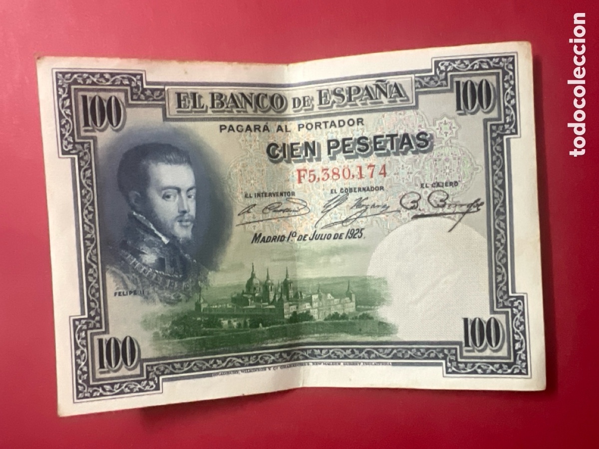 Billetes espa&ntilde;oles: 165B. BILLETE 100 PESETAS 01-07-1925