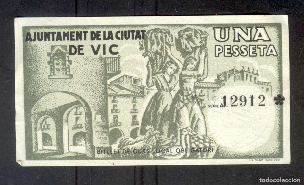 Billetes espa&ntilde;oles: NUMULITE P0268 Ajuntament de la ciutat de Vic 1 pesseta peseta