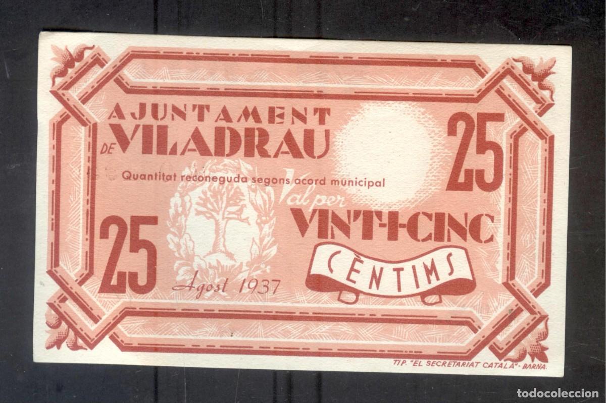 Billetes espa&ntilde;oles: NUMULITE P0272 Ajuntament de Viladrau 1937 25 c&egrave;ntims c&eacute;ntimos